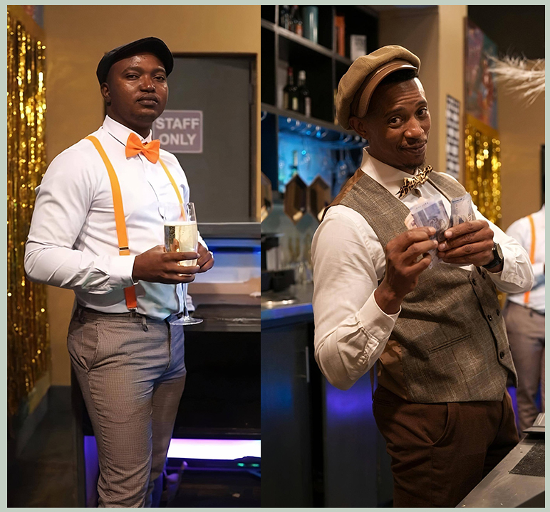 #SkeemSaam:
Lehasa’s cousin Kananelo and Clement were spotted at the bachelor pa…