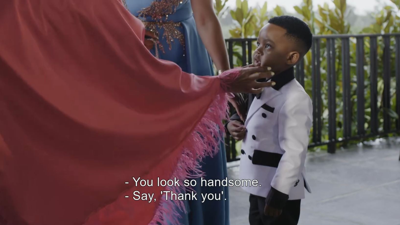 #SkeemSaam 
LJ is looking super handsome as the ring bearer at his father’s wedd…